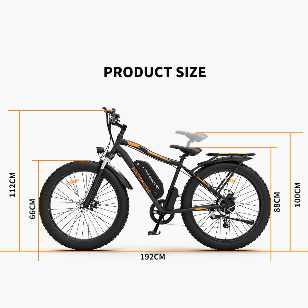 AOSTIRMOTOR 750W Electric Mountain Bike S07- B-Bike Size - Street Rides