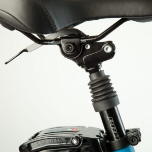 Bluerev Ultra Low-Step Folding Fat Tire E-Bike - Suspension Seatpost - Street Rides