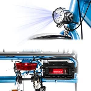 Front and Rear LED Lights-DWMEIGI MG708 - Urban Electric Tricycle - Street Rides