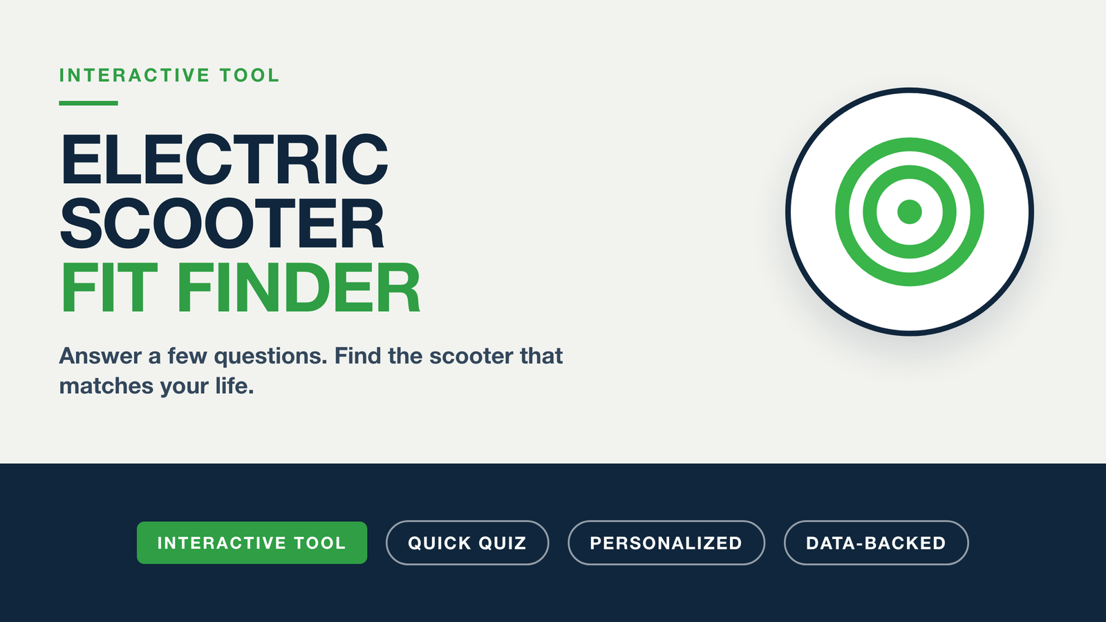 Street Rides interactive tool cover: Electric Scooter Fit Finder quiz