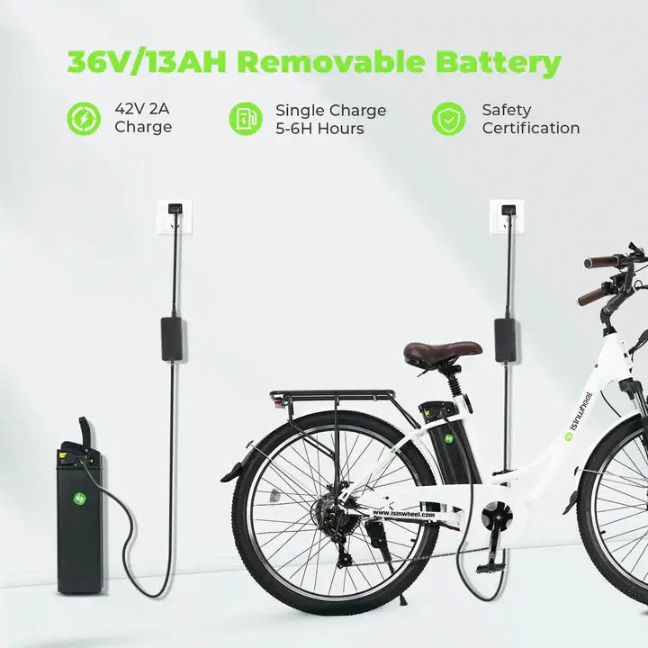 iSinwheel U2 Electric Cruiser Bike - Street Rides