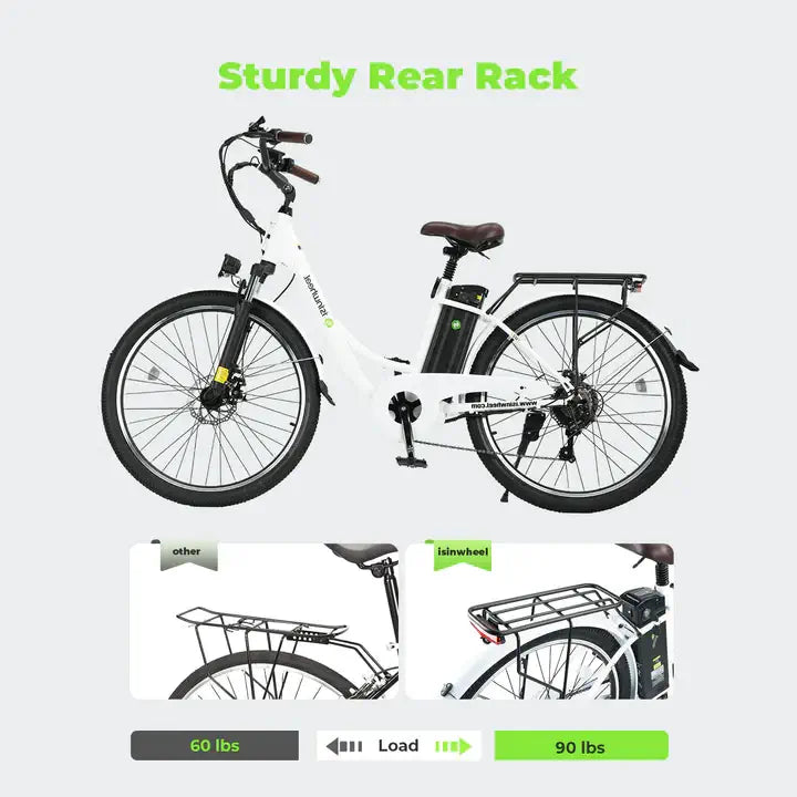 iSinwheel U2 Electric Cruiser Bike - Street Rides