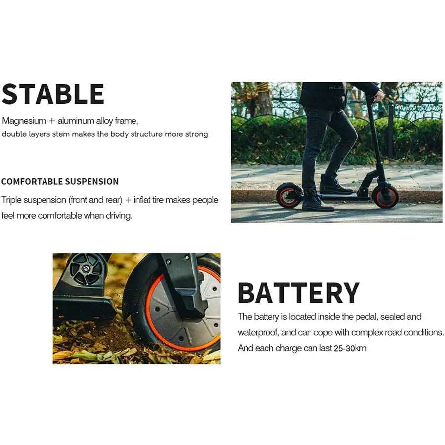 Kugoo M2 Pro 350W 7.5AH - Max Speed 30 KPH- Street Rides