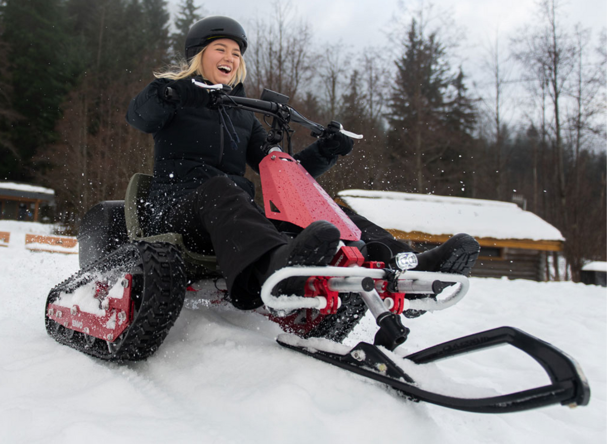 ENVO Electric SnowKart track and ski detail