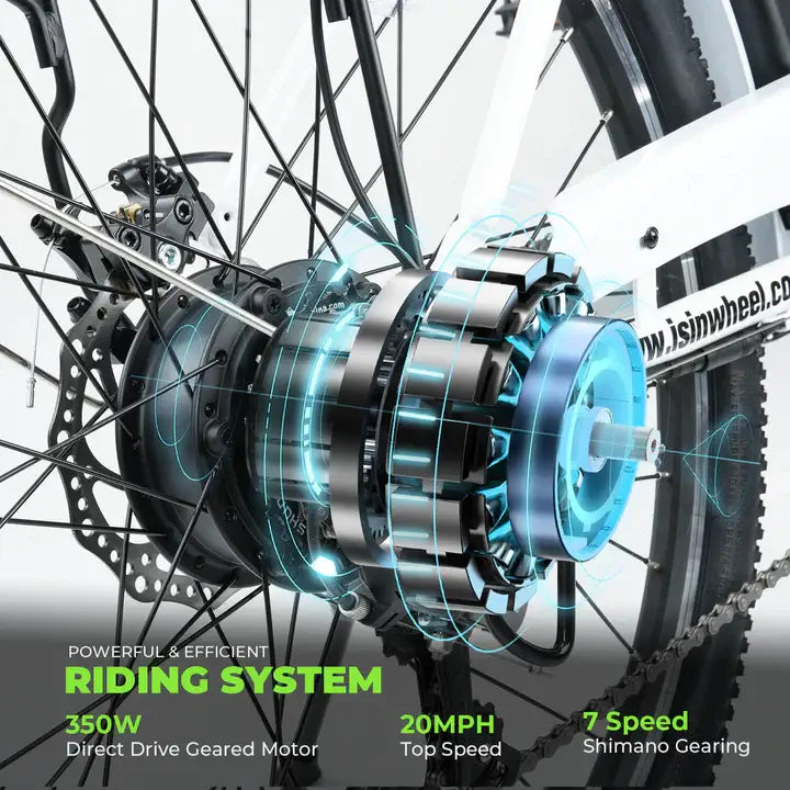 iSinwheel U2 Electric Cruiser Bike - Street Rides