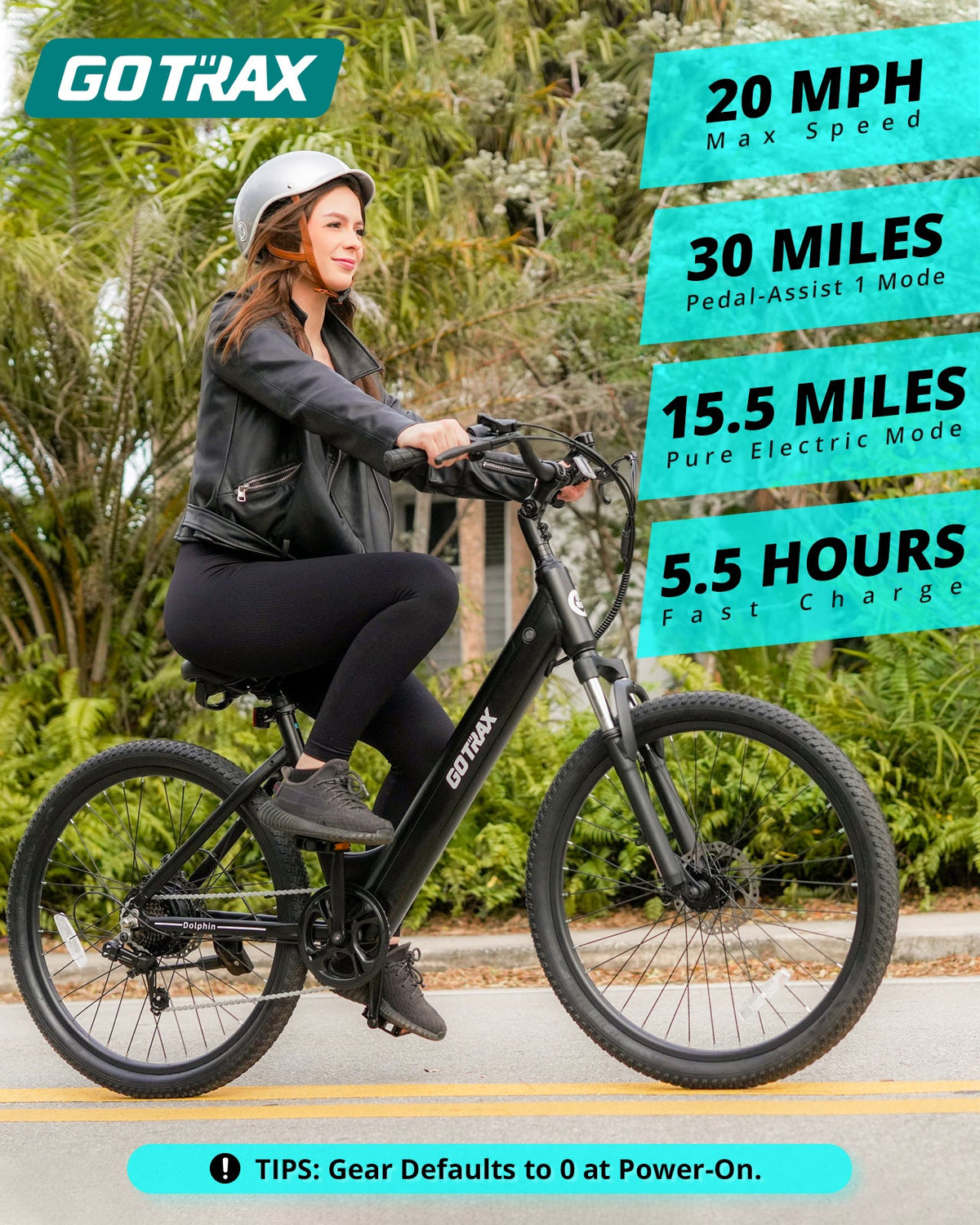 GOTRAX Dolphin commuter electric bike Canada 2 view