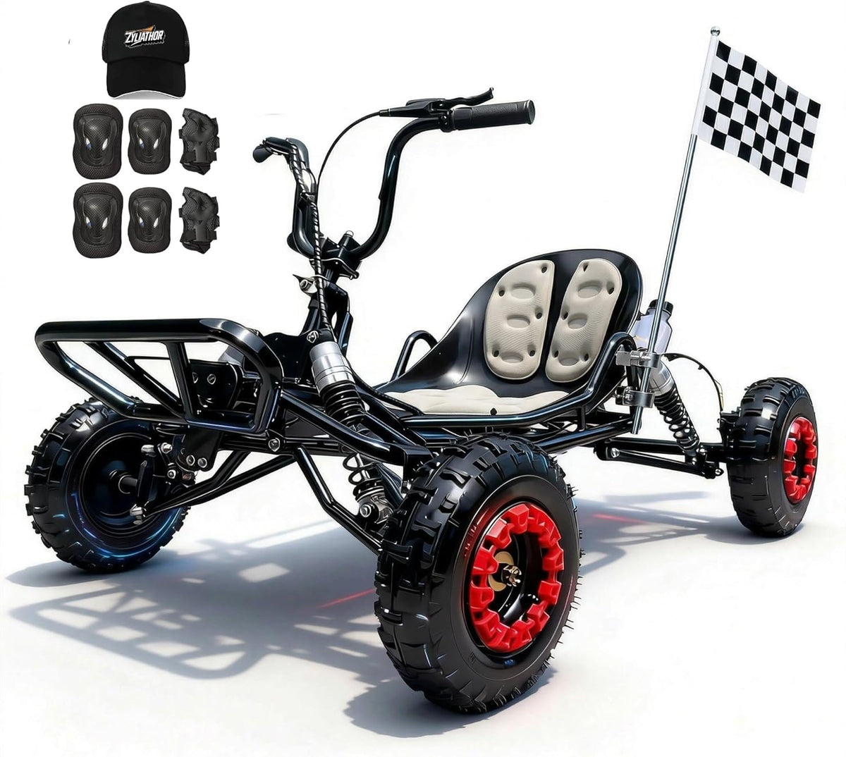 Zyliathor 212cc gas go-kart rear detail Canada