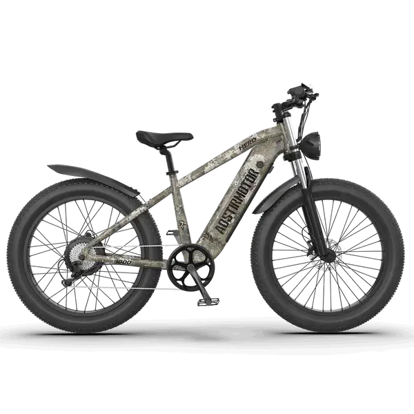 AOSTIRMOTOR Hero Canada 26 x 4 fat tire front suspension view