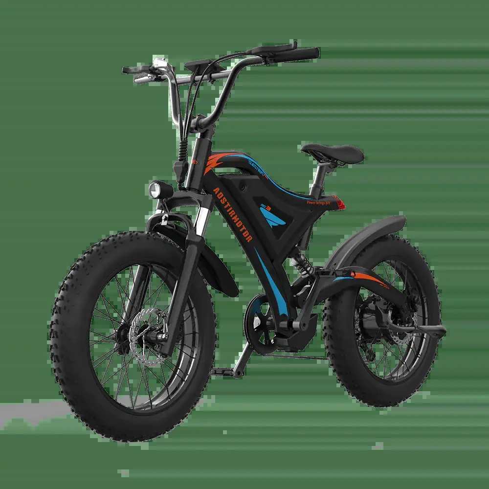 AOSTIRMOTOR S18 Mini 500W Full Suspension E-Bike Canada main compact full suspension view