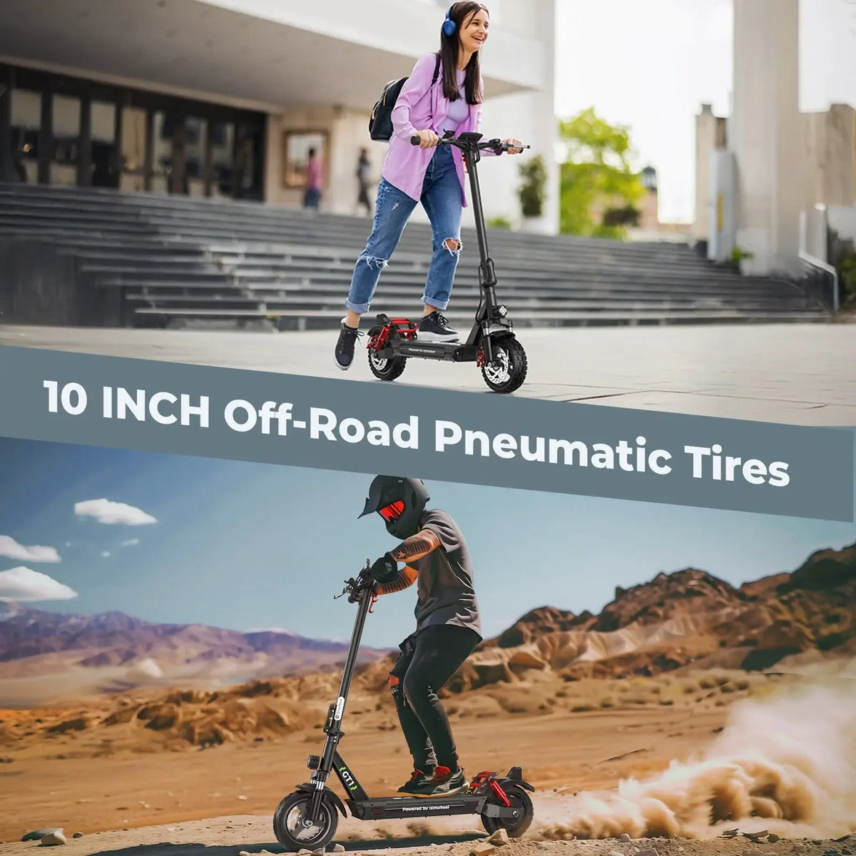 isinwheel GT1 800W Off Road Electric Scooter - Street rides
