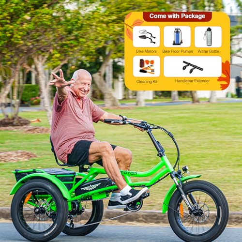 Addmotor Arisetan II M-360 Semi-Recumbent Electric Trike – 750W Motor, 48V 20Ah Samsung Battery, Differential Drive, Up to 85 Mile Range