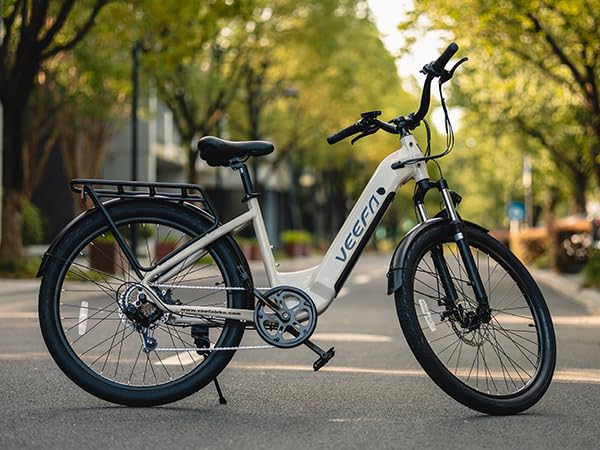 VEEFA Electric Bike for Adults 27.5” Ebike 32-38kmh Peak 1000W Motor E-Bike 128 KM Max Range by 48V Built-in Removable Battery, 5 Pedal-Assist Levels, UL 2849 Certified E Bike for Commuting
