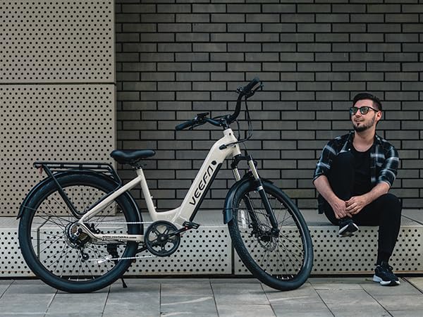 VEEFA Electric Bike for Adults 27.5” Ebike 32-38kmh Peak 1000W Motor E-Bike 128 KM Max Range by 48V Built-in Removable Battery, 5 Pedal-Assist Levels, UL 2849 Certified E Bike for Commuting
