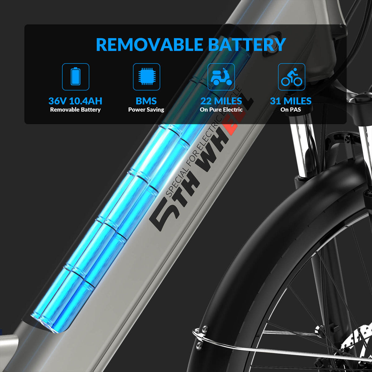 5TH WHEEL Melody LB18 Commuter Electric Bike - image 8