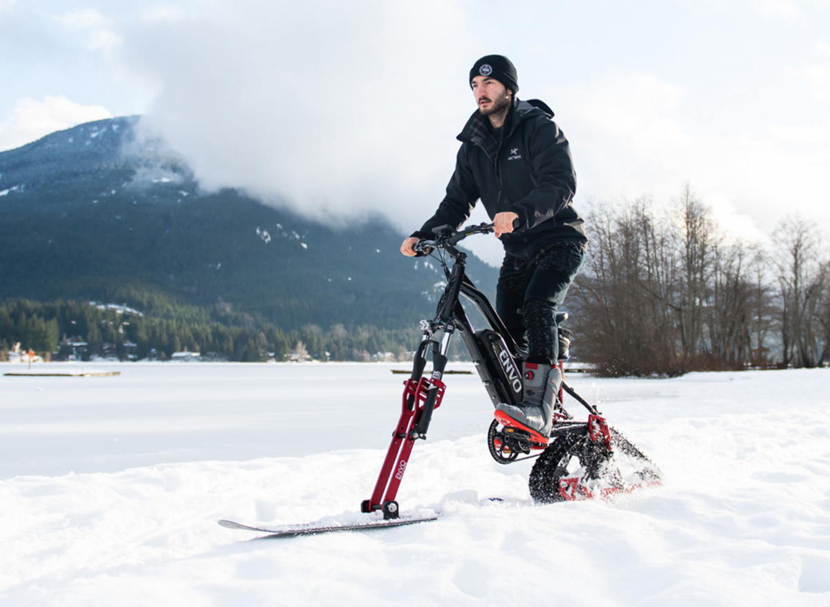 ENVO Flex Snowbike track assembly close-up