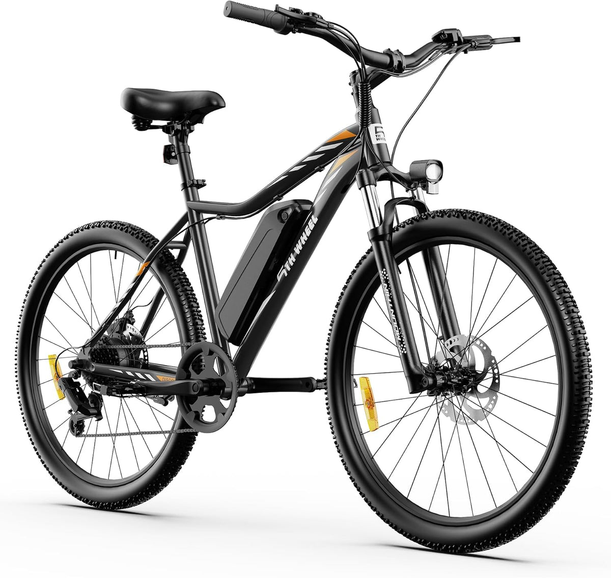 5TH WHEEL Mate long-range e-bike overhead 3/4 view showing full build