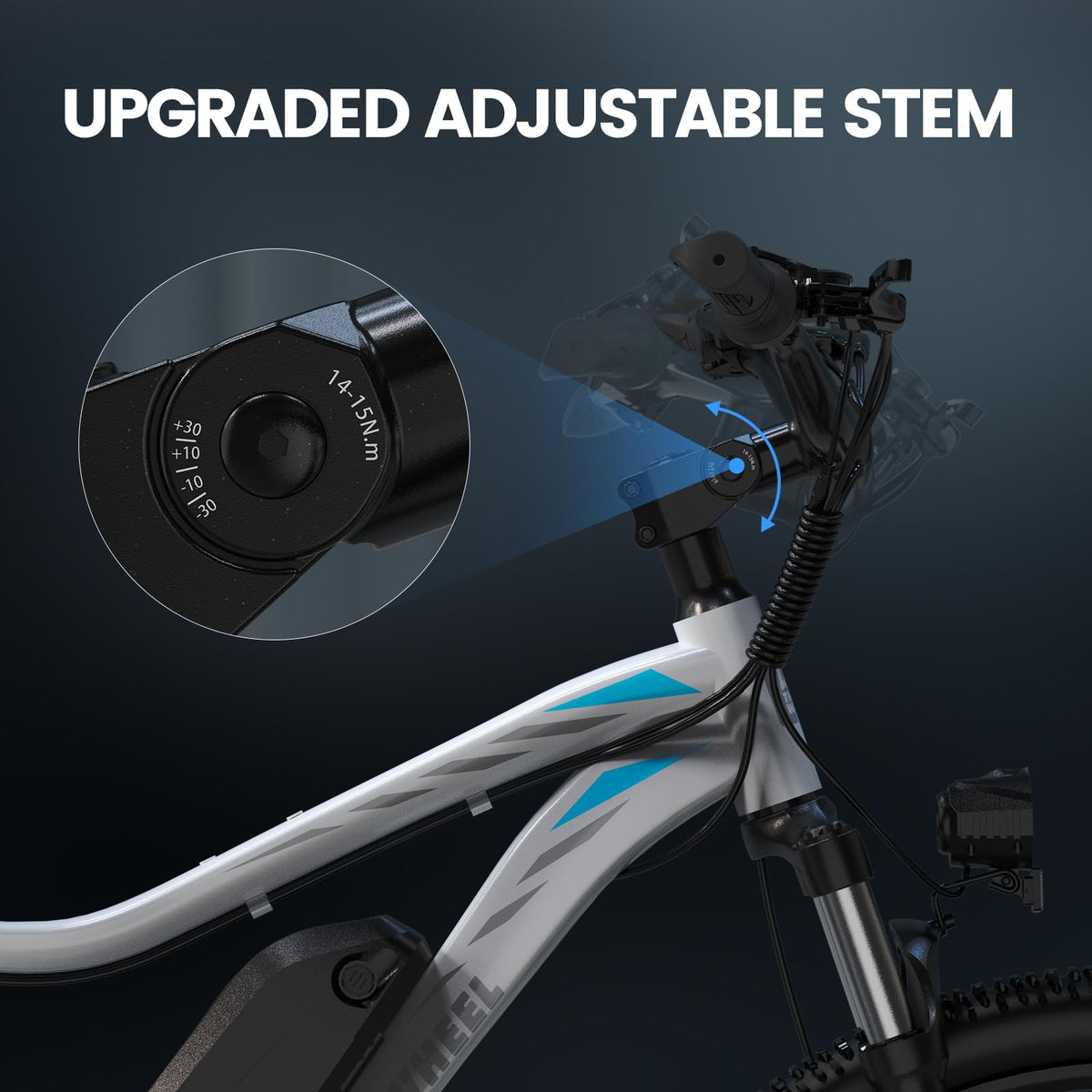 Rear derailleur and cassette on the 5TH WHEEL Mate for efficient multi-speed riding