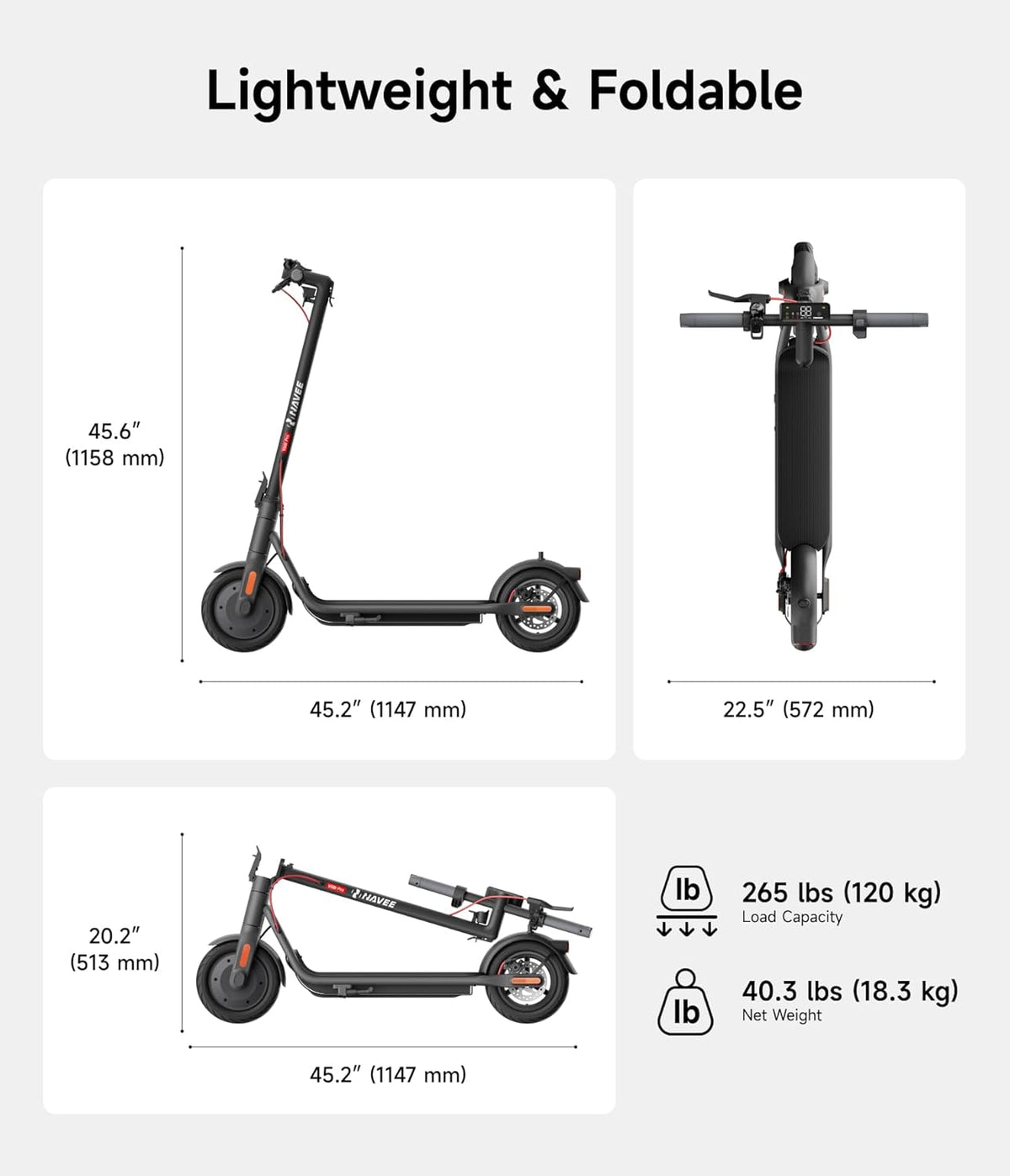 NAVEE V50 electric scooter tire detail Canada