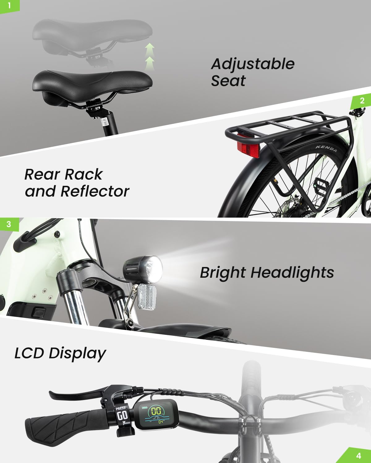 VEEFA Electric Bike for Adults 27.5” Ebike 32-38kmh Peak 1000W Motor E-Bike 128 KM Max Range by 48V Built-in Removable Battery, 5 Pedal-Assist Levels, UL 2849 Certified E Bike for Commuting