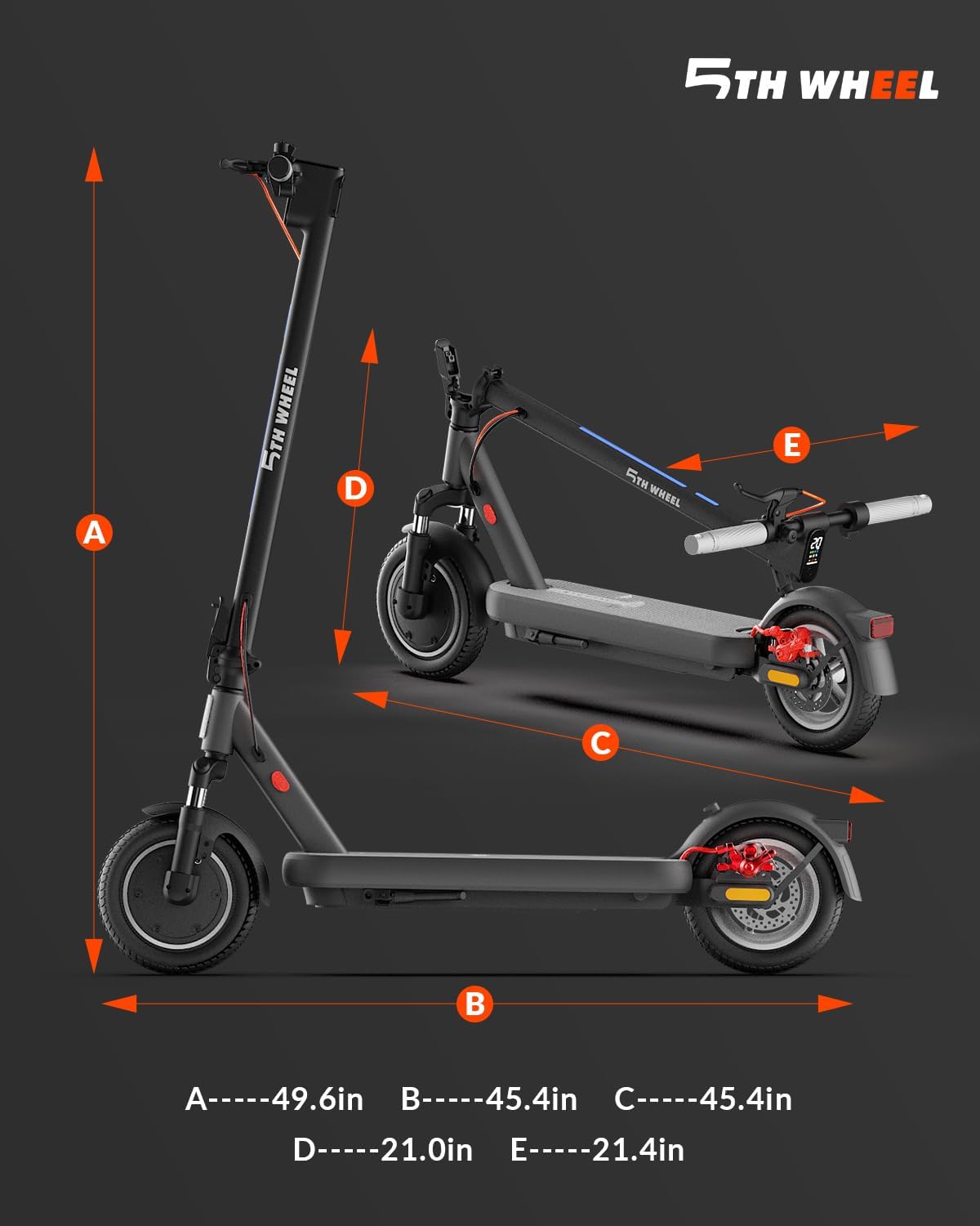 5TH WHEEL V40 Pro electric scooter rear wheel detail Canada