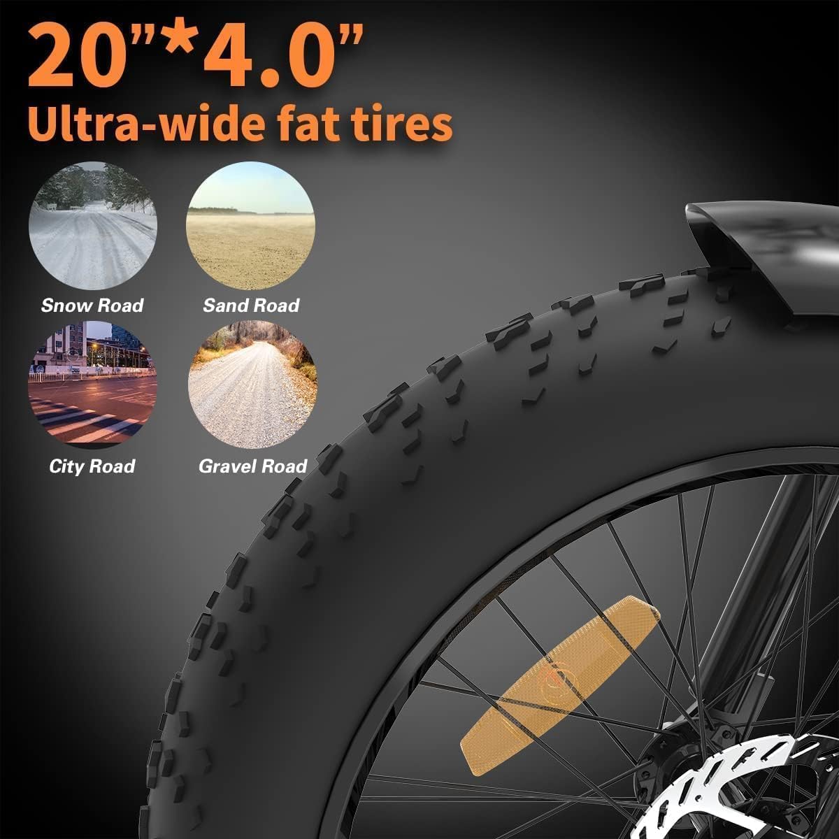 Aostirmotor Folding Electric Bike 750W 48V Fat Tire E-Bike Canada