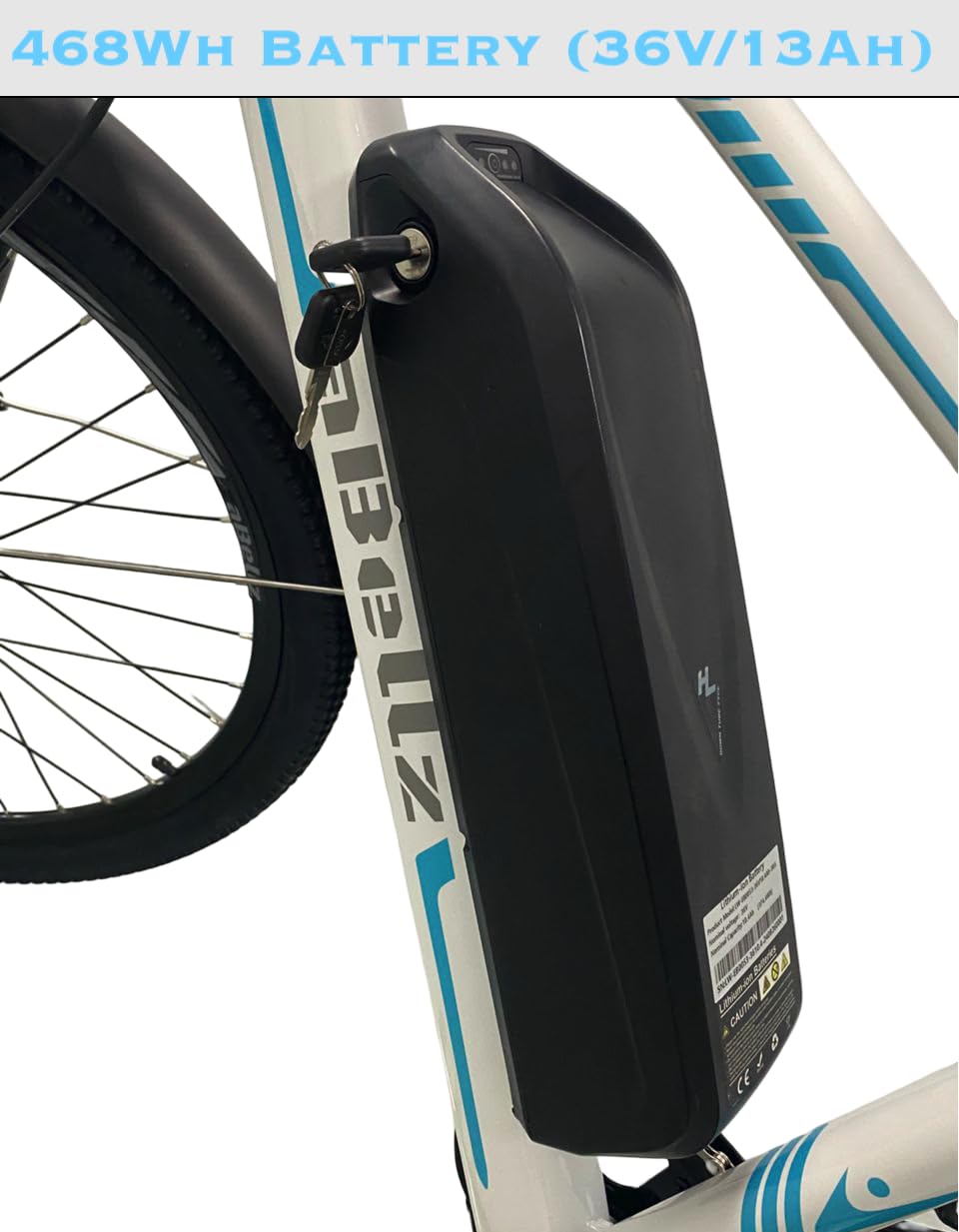 Abezil 26” 350W Electric Bike 468Wh Battery Canada