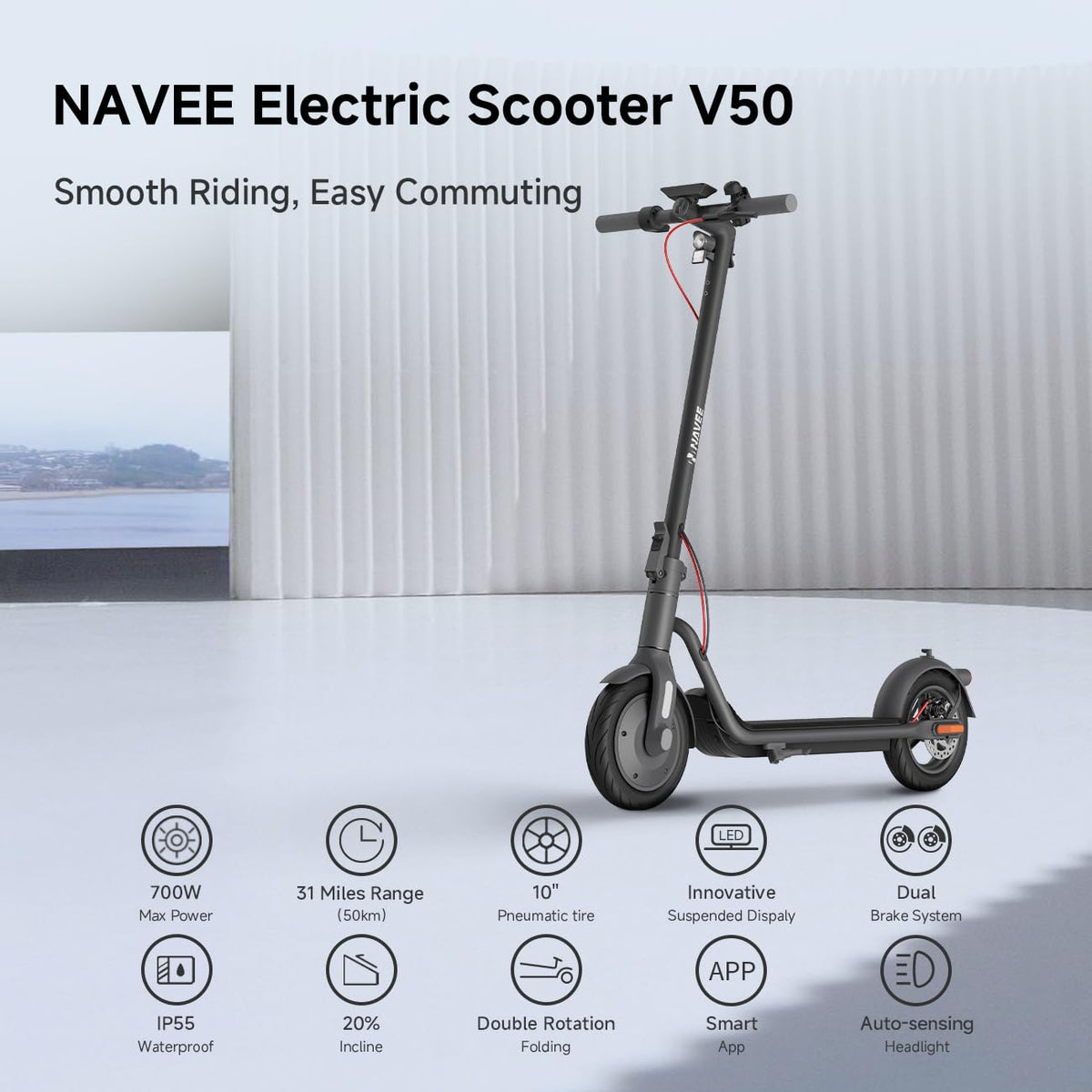 NAVEE V25 Electric Scooter – Foldable Commuter E-Scooter Canada