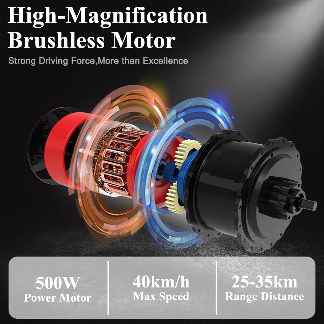 AOSTIRMOTOR Folding E-Bike 500W Fat Tire Canada