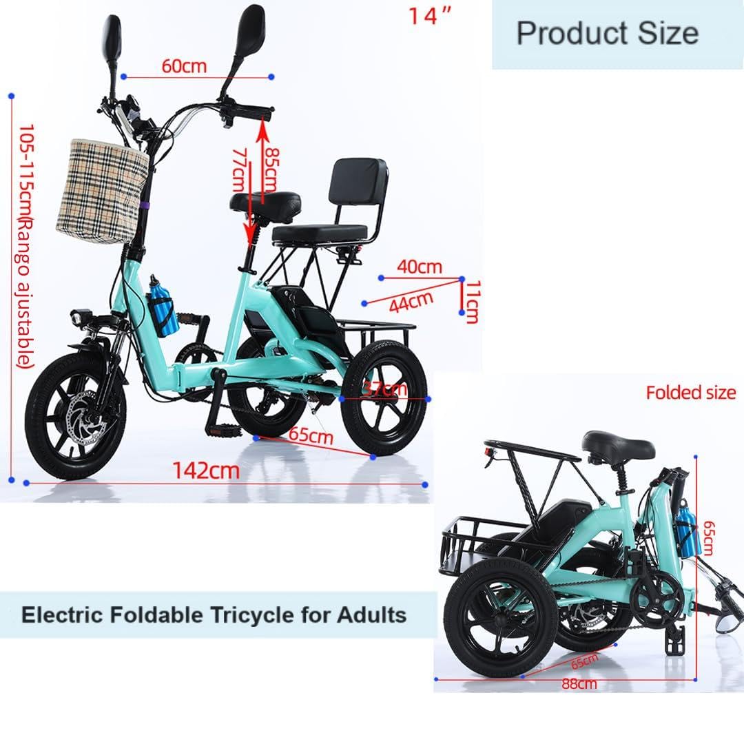 SKEKECIE Folding Electric Tricycle – 3-Wheel E-Bike Canada