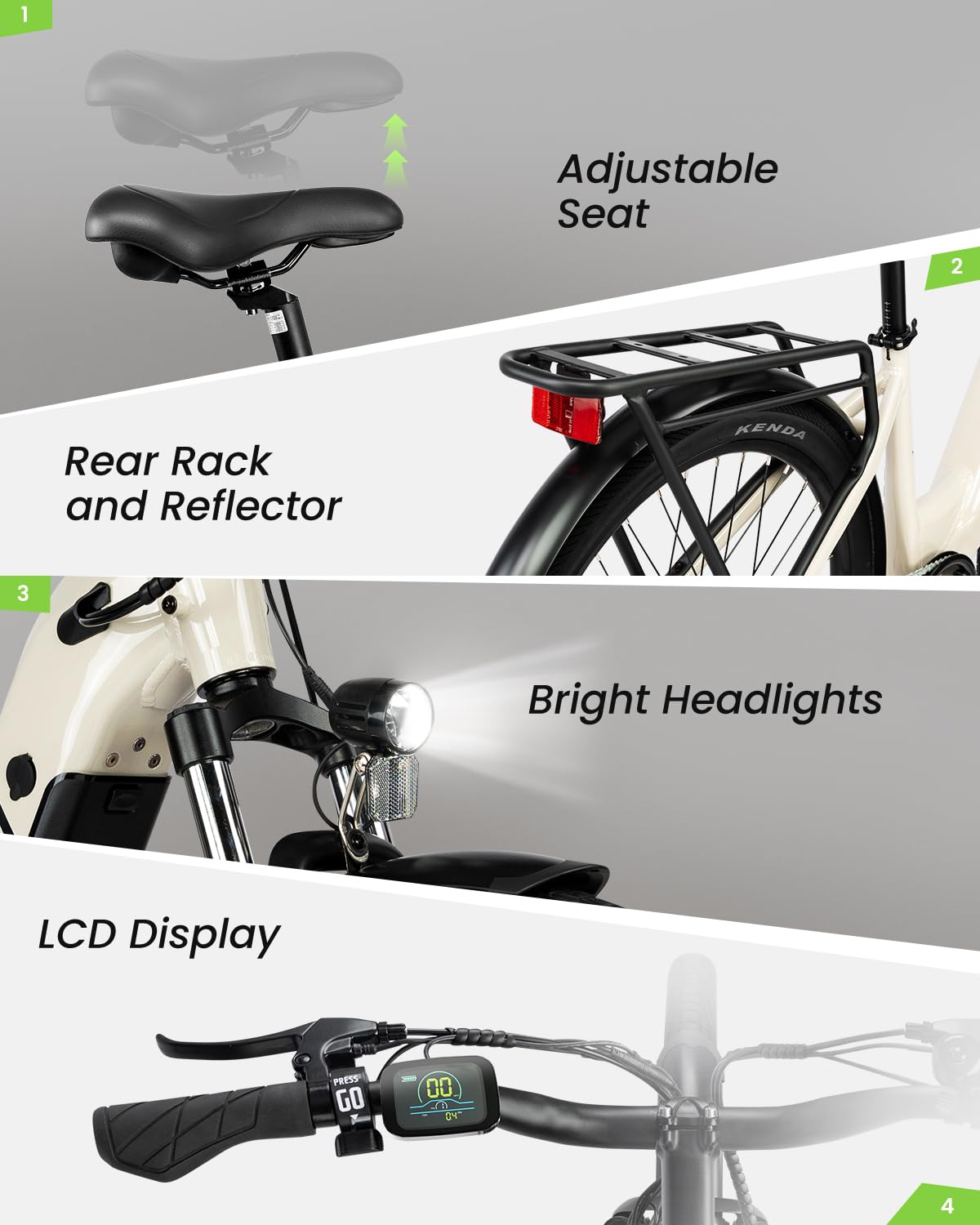 VEEFA Electric Bike for Adults 27.5” Ebike 32-38kmh Peak 1000W Motor E-Bike 128 KM Max Range by 48V Built-in Removable Battery, 5 Pedal-Assist Levels, UL 2849 Certified E Bike for Commuting