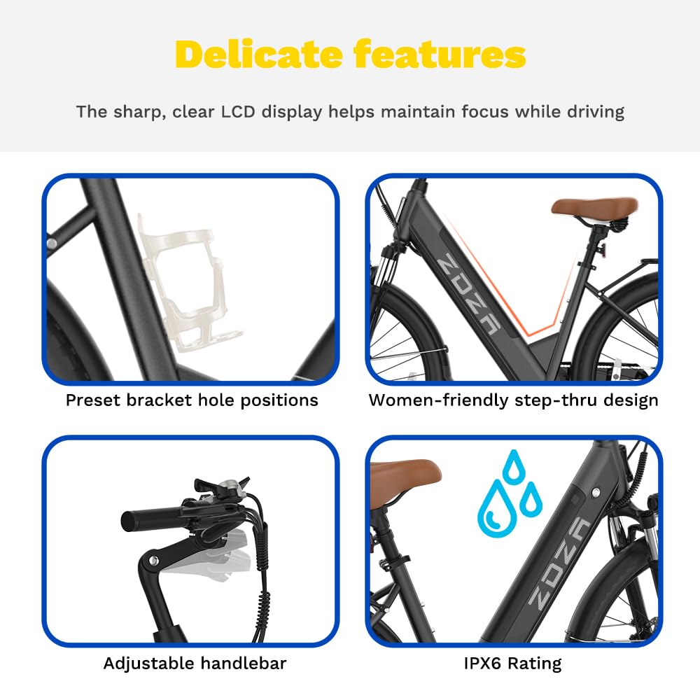 ZDZA ZA02 Electric Bike – Step-Through Cruiser Style, Ships from CANADA
