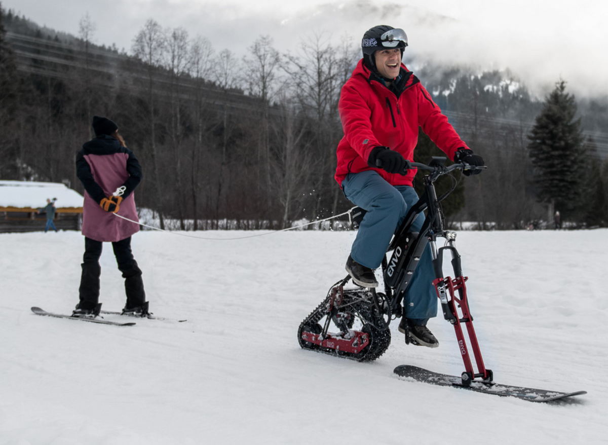 ENVO Flex Snowbike track and front ski view