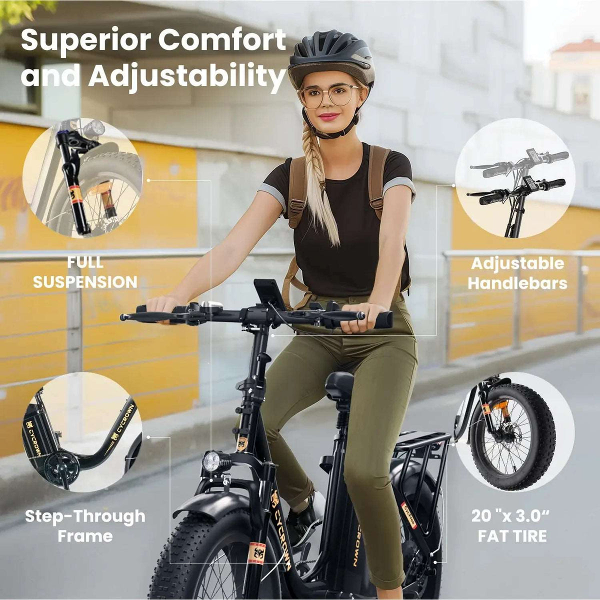 CycFree 120KM Long Range Electric Bike - Street Rides