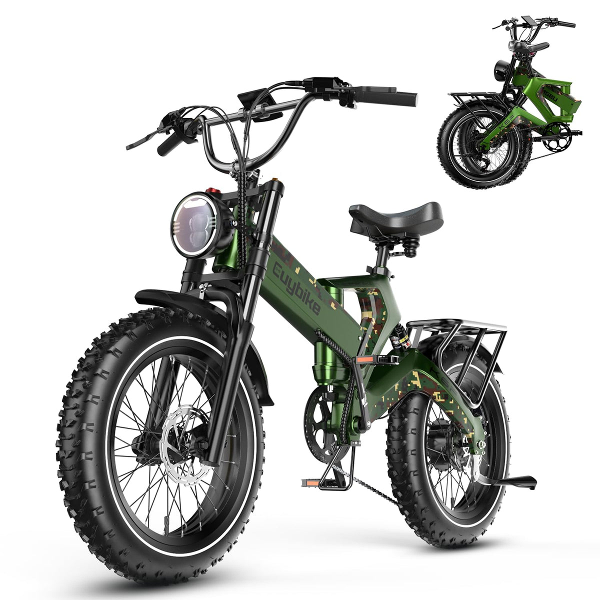 Bicicleta eléctrica plegable con neumáticos anchos EUYBIKE K6 Pro 2000W – Canadá