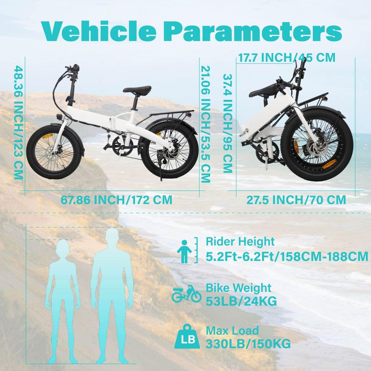 LURNYX Foldable Electric Bike 500W – Commuter E-Bike Canada