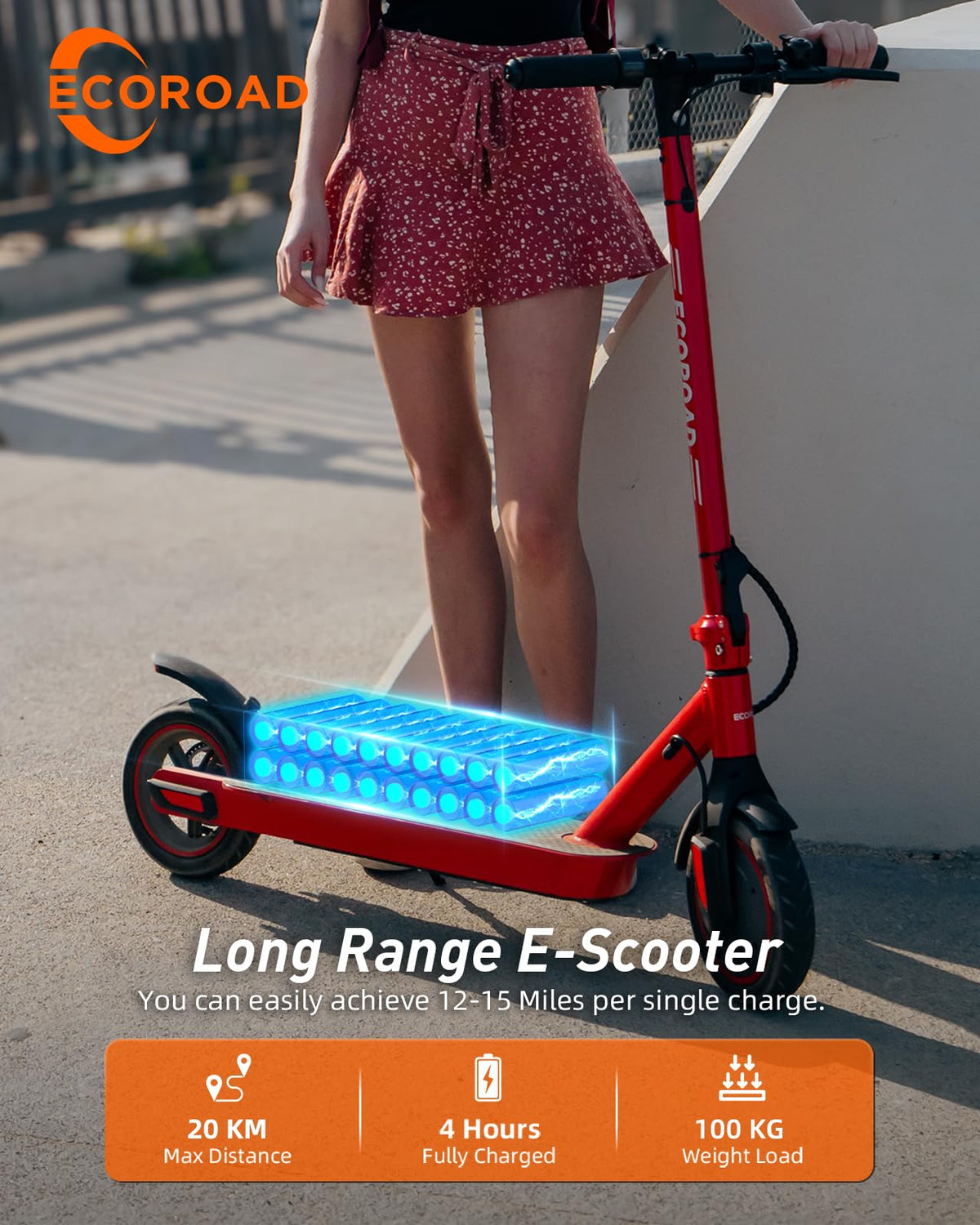 ECOROAD EC6 Electric Scooter 400W – Foldable Commuter Canada