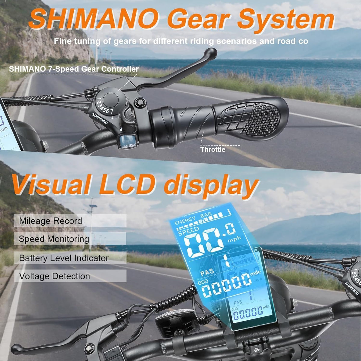 PikSpiid M7 Electric Bike 1000W Fat Tire Canada