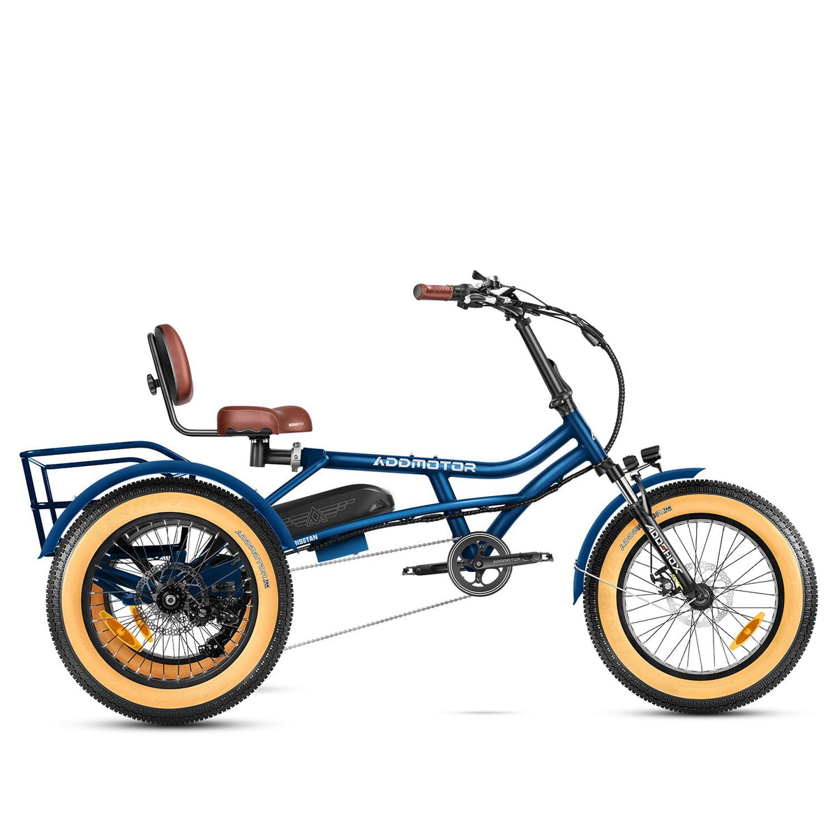 Addmotor Arisetan II M-360 Semi-Recumbent Electric Trike – 750W Motor, 48V 20Ah Samsung Battery, Differential Drive, Up to 85 Mile Range