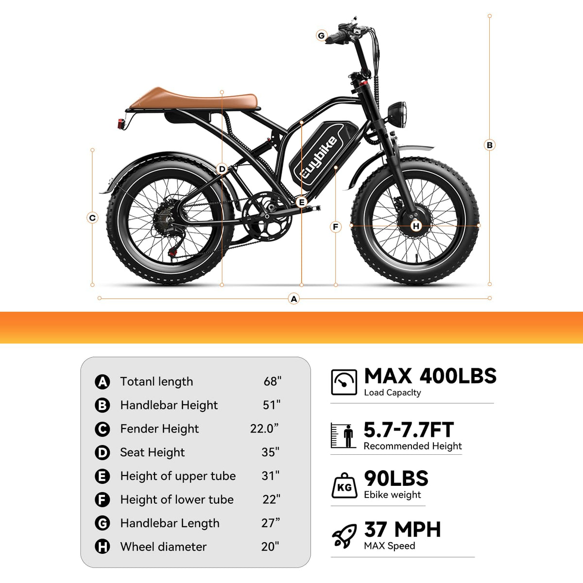 EUYBIKE S4 Dual Motor Fat Tire Electric Bike Canada