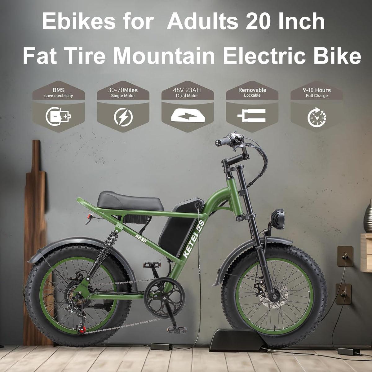 EVGUPRIDER 48V 23Ah Fat Tire Electric Bike Canada