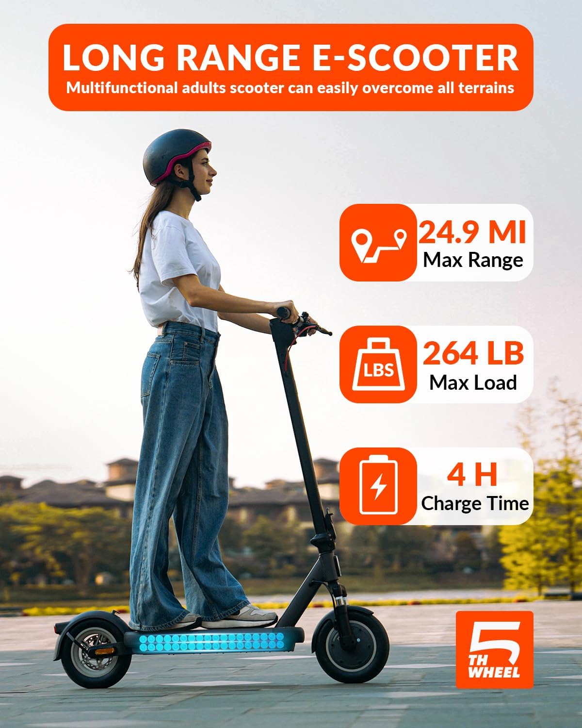 5TH WHEEL V48Pro Electric Scooter – 800W Hub Motor, 32 km Range (Canada)