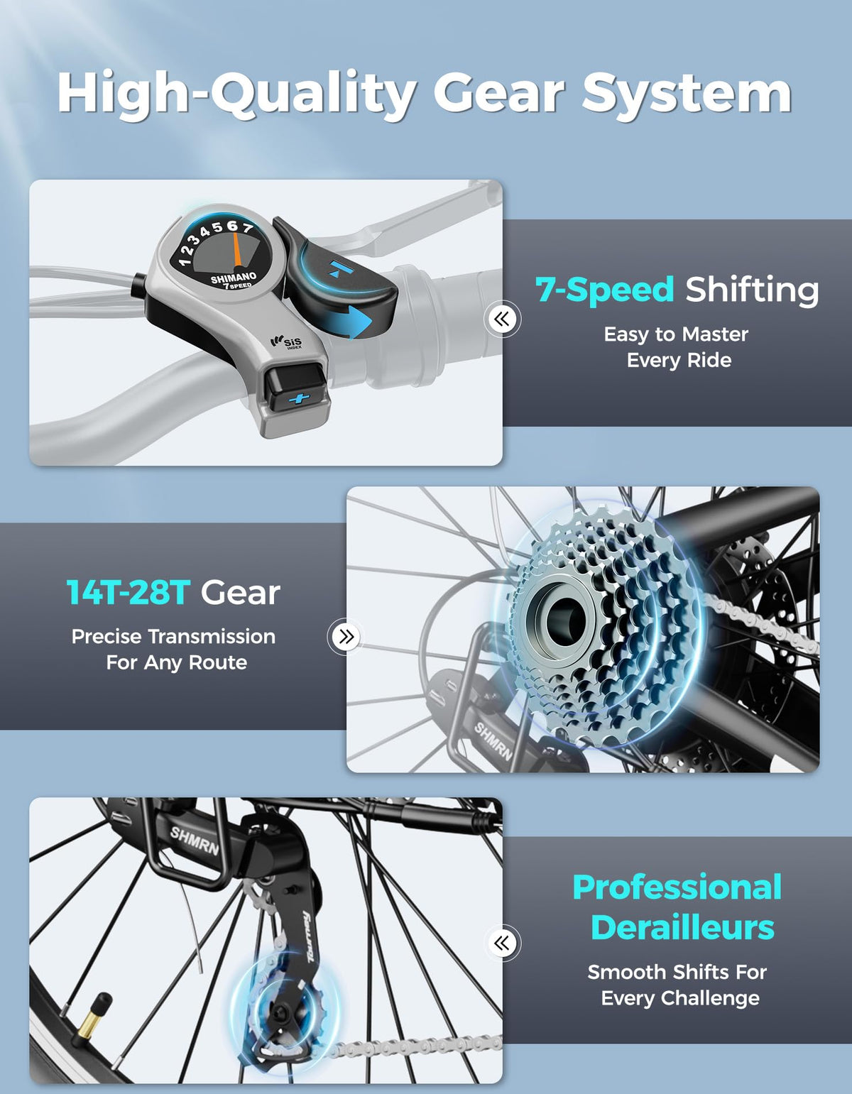 Jasion EB5 Electric Bike 26" 360 Wh Battery | Commuter E-Bike Canada