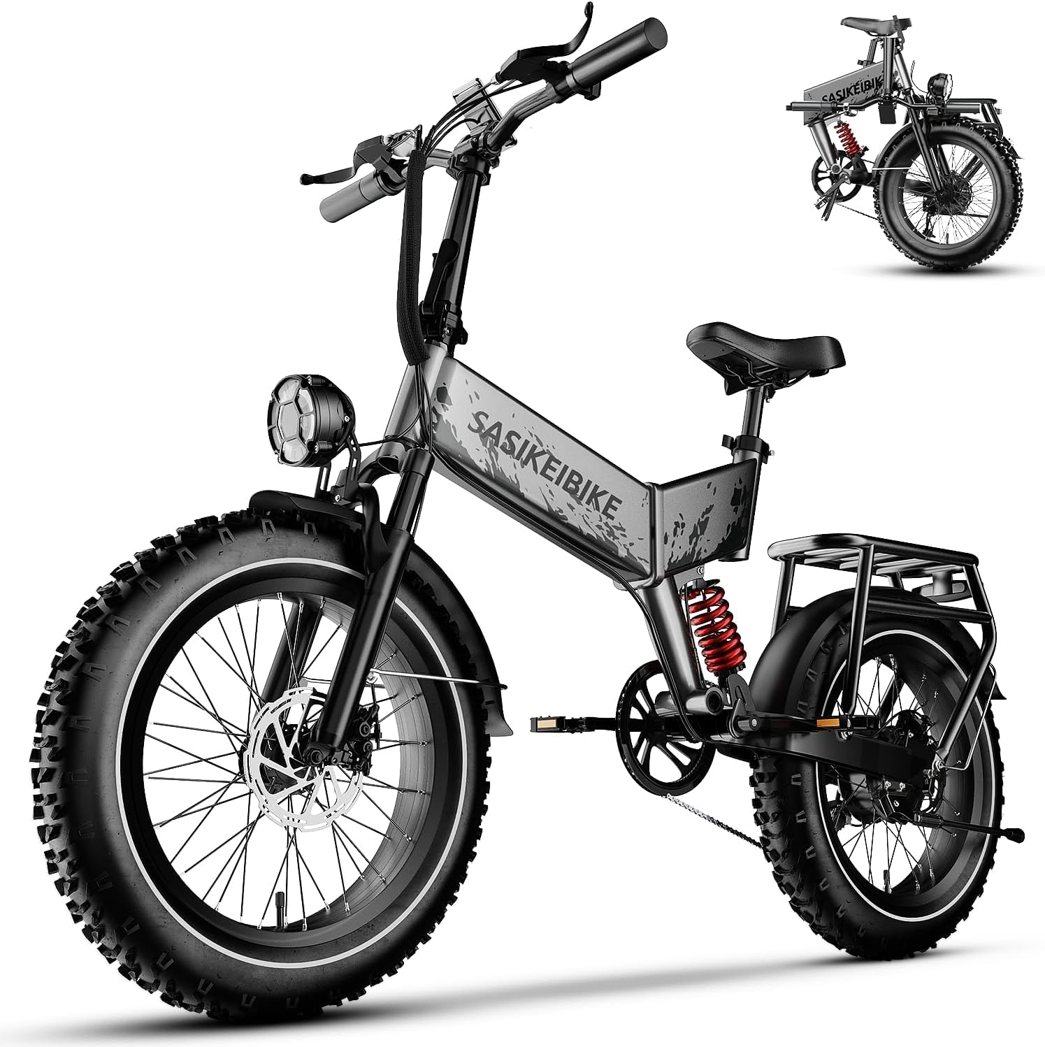 SASIKEI E7 Folding Fat Tire Electric Bike Canada Street Rides