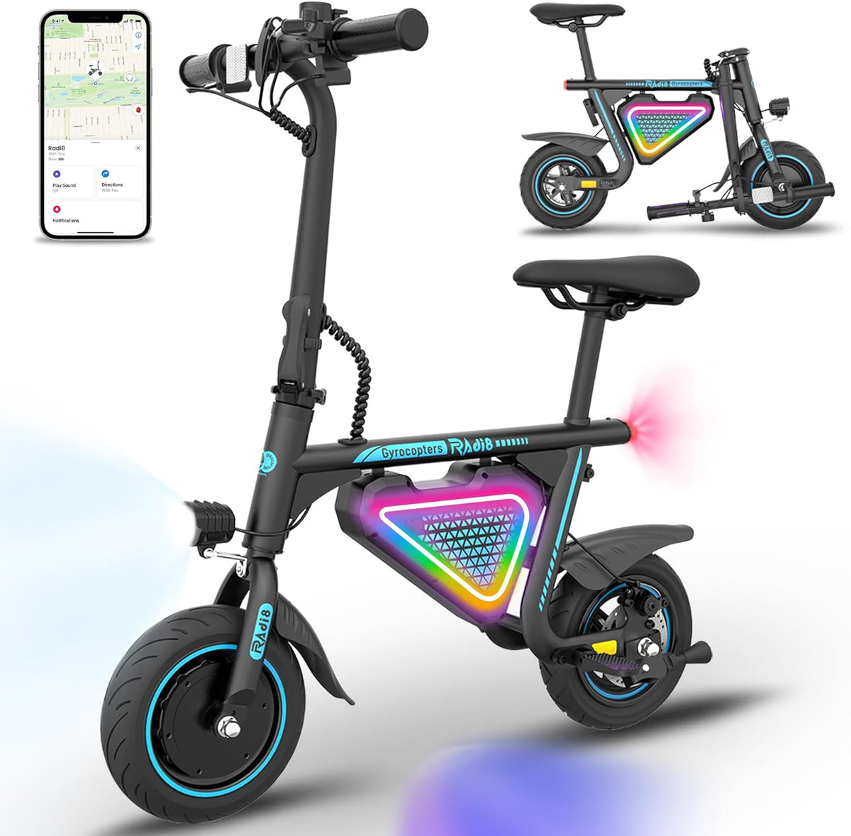 Gyrocopters Radi8 Electric Scooter – Kids &amp; Teens E-Bike Canada