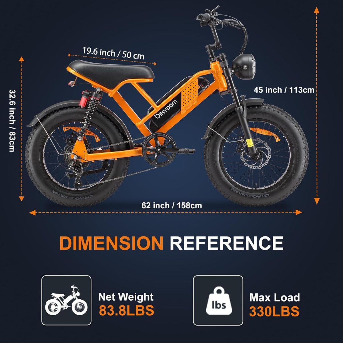 PikSpiid M7 Electric Bike 1000W Fat Tire Canada