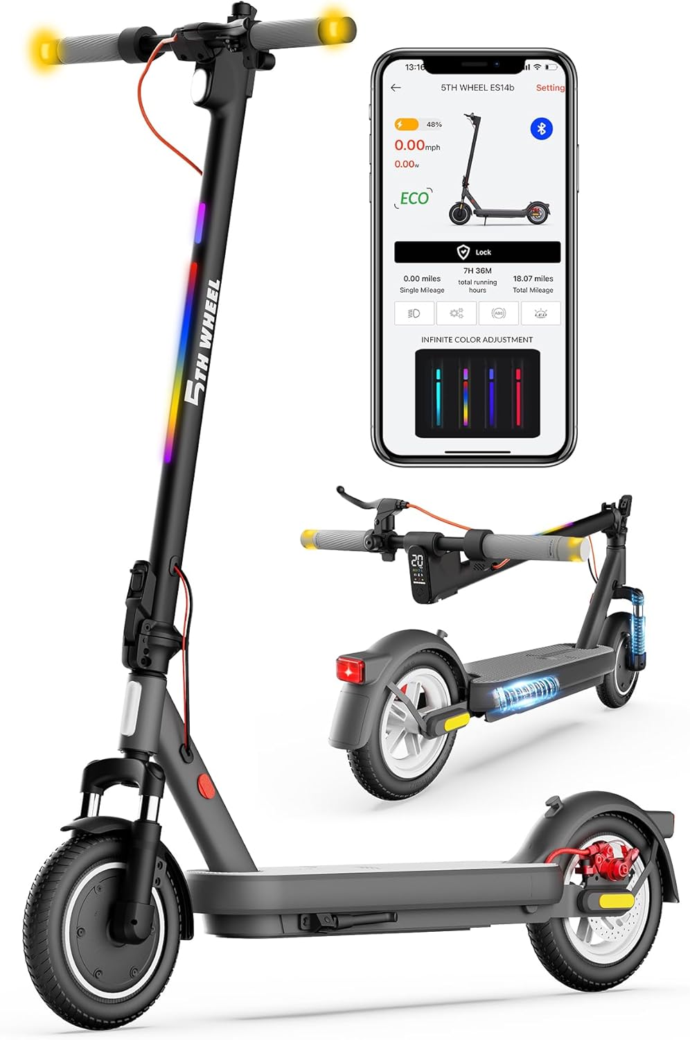5TH WHEEL V48Pro Electric Scooter – 800W Hub Motor, 32 km Range (Canada)