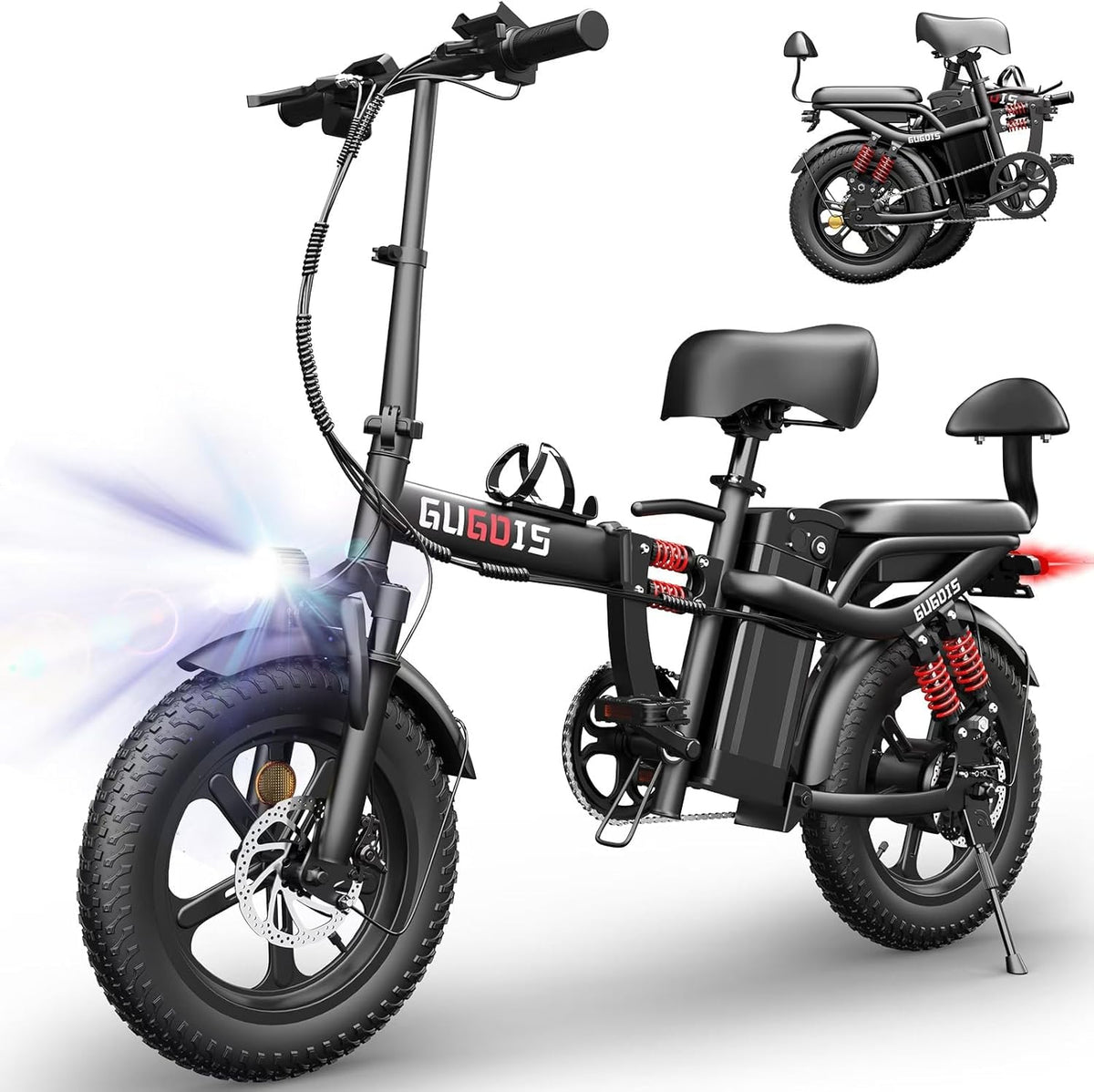 Bicicleta eléctrica plegable Rakowe G16 – Motor de 750 W, 45 km/h, autonomía de 96 km – Canadá