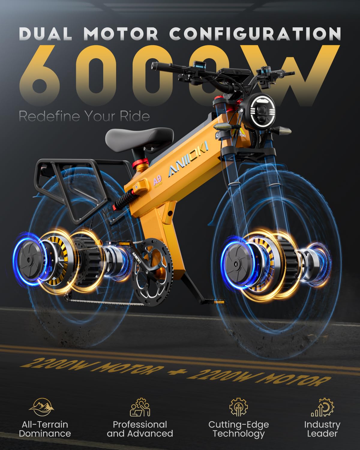 Aniioki A9 Pro Max Electric Bike 6000W Canada