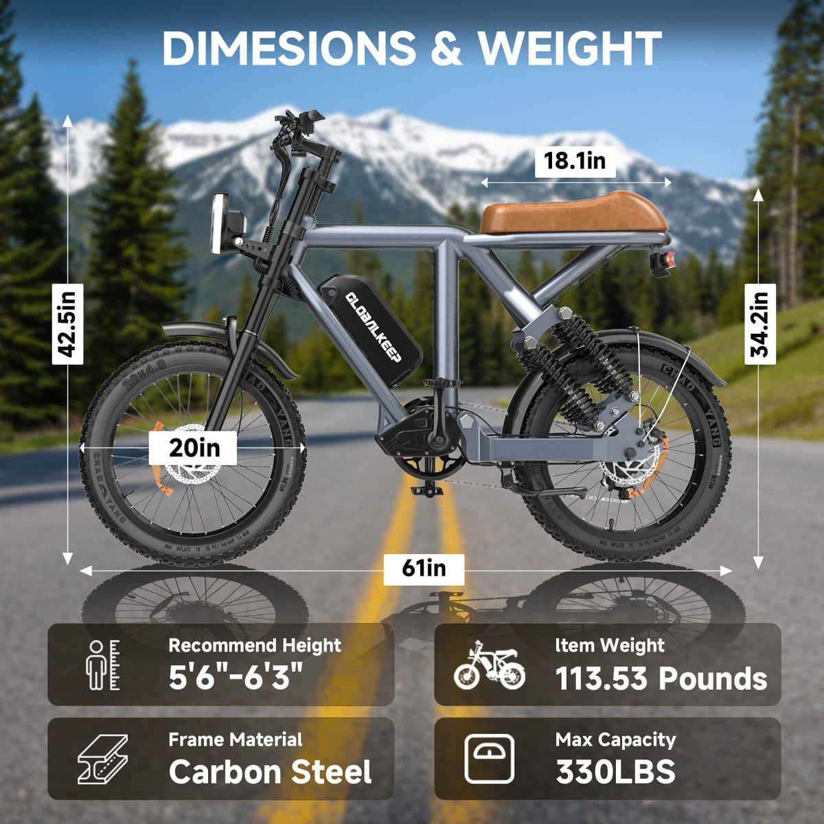 HiKeep K6 1500W Fat Tire Electric Bike Canada