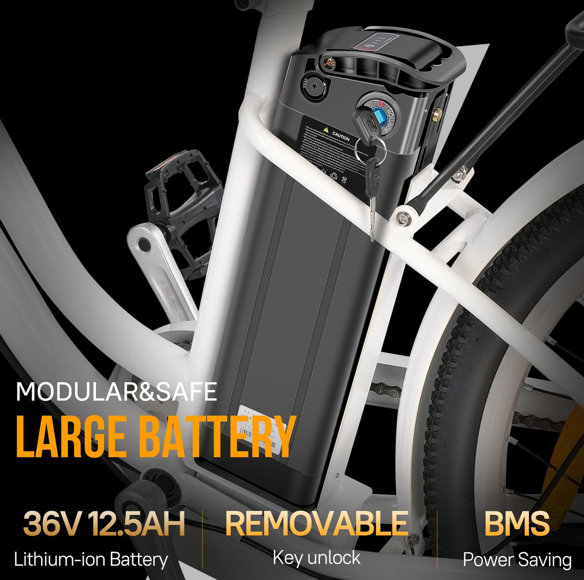 GELEISEN Step-Thru Electric Bike 26&quot; Commuter Canada